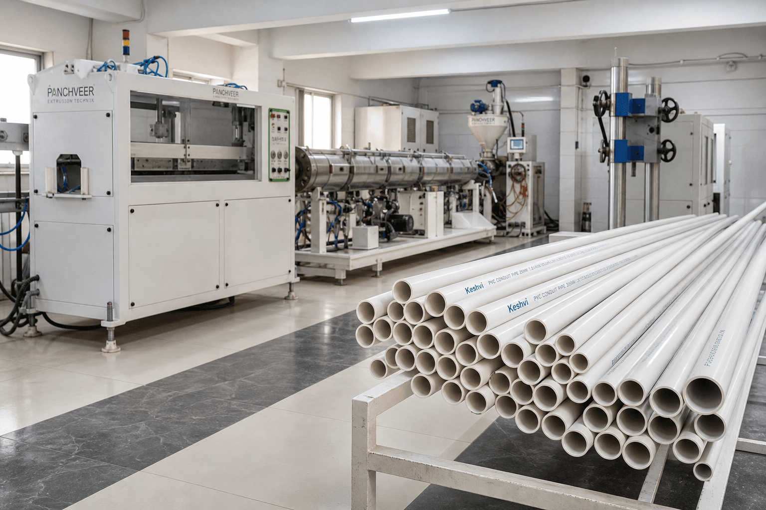 Keshvi PVC pipes manufacturing facility